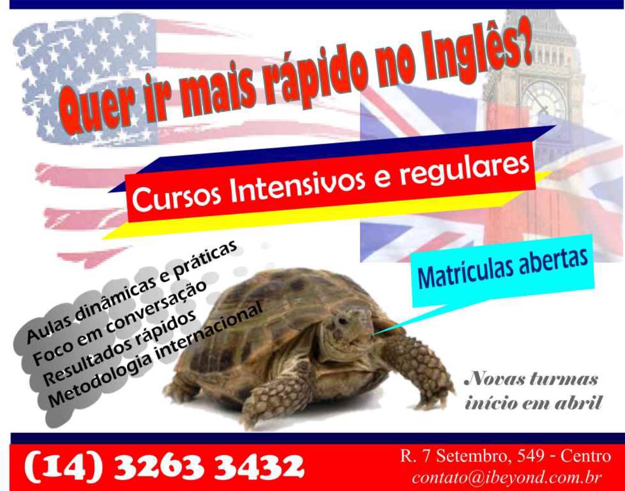 Curso de inglês intensivo em Lençóis Paulista SP Classificados