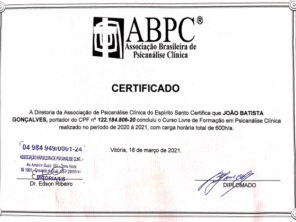 João Batista Gonçalves, Psicanalista