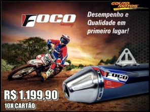 ESCAPAMENTO FOCO RACING CRF250F R$ 1.199,90 10X CARTÃO