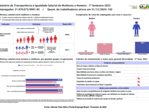 Relatório de Transparência e Igualdade Salarial de Mulheres e Homens - 1º Semestre 2025