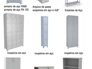Armários e estantes de aço // Armários em MDF