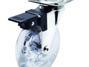 Rodízio Transparente com Freio para moveis.