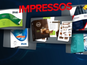 Criação de material de comunicação offline, como cartões de visitas, envelopes, papel timbrado, folders, pastas, catálogos, material promocional. Entre em contato!