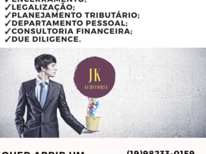 “Em uma época de crise em que todos choram, há sempre alguém que se lembra de fabricar lenços.”  #Empreendedor.  ✓#ABERTURA; ✓#TRANSFORMAÇÃO; ✓#ENCERRAMENTO; ✓#LEGALIZAÇÃO; ✓#PLANEJAMENTO_TRIBUTÁRIO; ✓#DEPARTAMENTO_PESSOAL; ✓#CONSULTORIA_FINANCEIRA; ✓#CONTROLE_DE_CUSTOS; ✓#DUE_DILIGENCE.  (19)98233-0159 (18)99651-1843 (61)99874-3165