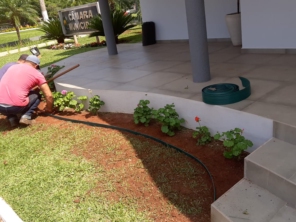 Foto de Navem - Jardinagem e Paisagismo em Santa Bárbara Resort Residence, SP por Solutudo