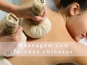 Pindas Chinesas são saquinhos com ervas e sal grosso, levemente aquecidemente aquecidos para a massagem.