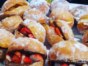 Sonhos de Nutella com morangos
