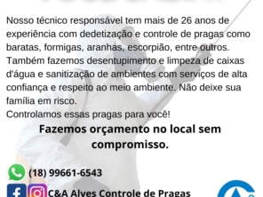 Foto de C&A Controle de pragas em Araçatuba, SP por Solutudo