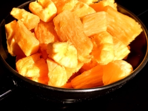 Porção de mandioca frita