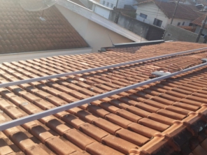 Preparação realizada para receber os módulos solares