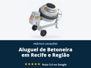 Betoneiras para obra com entrega e retirada pela Prático Locações