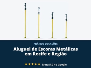 Escoras metálicas reguláveis para escoramento de laje e viga, com entrega na obra