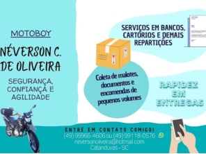 Foto de Motoboy Néverson em Catanduvas, SC por Solutudo
