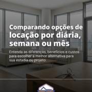 Comparando opções de locação por diária, semana ou mês