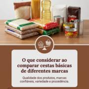 O que considerar ao comparar cestas básicas de diferentes marcas