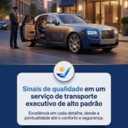 Sinais de qualidade em um serviço de transporte executivo de alto padrão