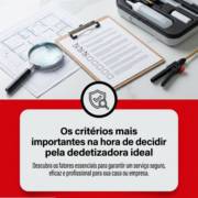 Os critérios mais importantes na hora de decidir pela dedetizadora ideal
