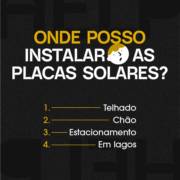 Onde posso instalar as placas solares?