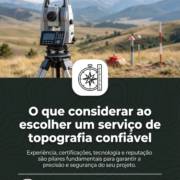 O que considerar ao escolher um serviço de topografia confiável
