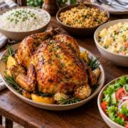 Como escolher os acompanhamentos do frango assado?