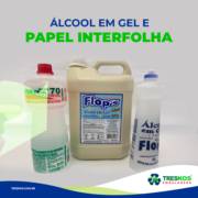 ÁLCOOL EM GEL E PAPEL INTERFOLHA