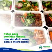 Potes para comidas fitness que vão do freezer para microondas