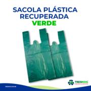 SACOLA PLÁSTICA RECUPERADA - VERDE