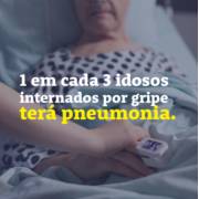 1 a cada 3 idosos internados por gripe terá pneumonia