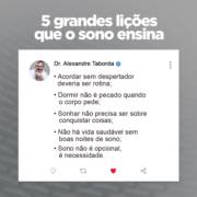 Coisas que só o sono ensina