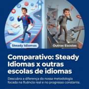 Comparativo: Steady Idiomas x outras escolas de idiomas