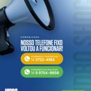 Nosso telefone voltou