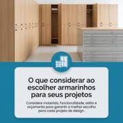 O que considerar ao escolher armarinhos para seus projetos