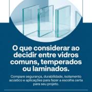 O que considerar ao decidir entre vidros comuns, temperados ou laminados