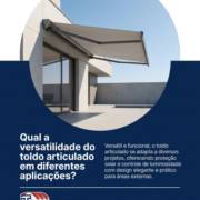 Qual a versatilidade do toldo articulado em diferentes aplicações?