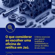 O que considerar ao escolher uma oficina de retífica em Jaú