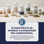 A importância de analisar a composição dos suplementos.