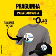Adesivo praguinha para campanha eleitoral.