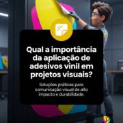 Qual a importância da aplicação de adesivos vinil em projetos visuais?
