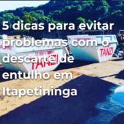 5 dicas para evitar problemas com o descarte de entulho em Itapetininga