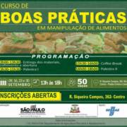 Inscrições abertas para o curso de Boas Práticas em Manipulação de Alimentos