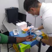 Teste de Glicemia + Aferição de Pressão realizado no dia 08/06 em uma das nossas empresas conveniadas