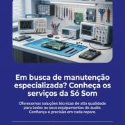 Em busca de manutenção especializada? Conheça os serviços da Só Som