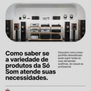 Como saber se a variedade de produtos da Só Som atende suas necessidades