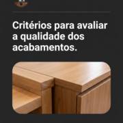 Critérios para avaliar a qualidade dos acabamentos.