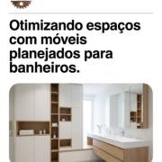 Otimizando espaços com móveis planejados para banheiros.