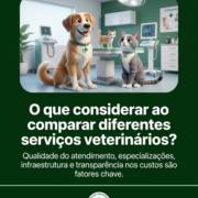 O que considerar ao comparar diferentes serviços veterinários?