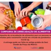 Campanha de arrecadação de alimentos