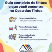 Guia completo de tintas: o que você encontra na Casa das Tintas
