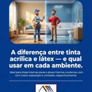 A diferença entre tinta acrílica e látex — e qual usar em cada ambiente