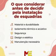 O que considerar antes de decidir pela instalação de esquadrias